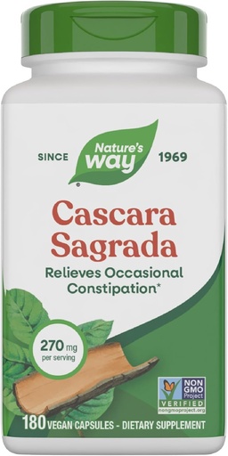 [BRSWIYT3BEAWI2LA] La natura Cascara Sarada Bark, Ocasition for adults and Åges 12+, dóna suport a la Regularitat *, no-GMO Project Verificat, 270 mg per Serving, 180 Capsules (Parling Mayary)
