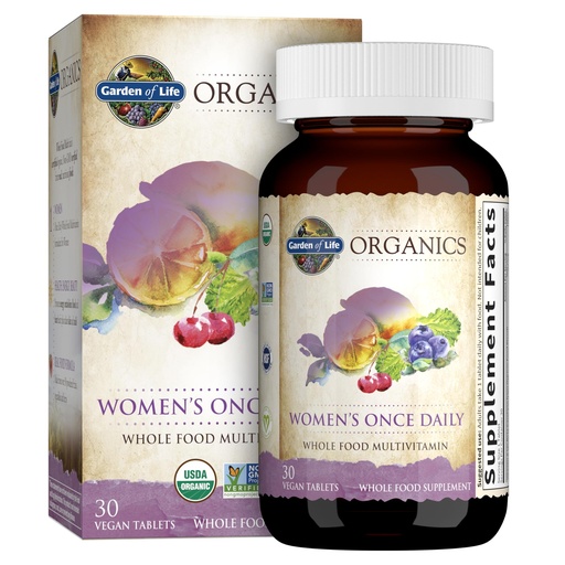 [BRSRAYYYO4DQEYDO] Garden of Life Raw D3 2000IU + Organics Women's Once Daily Whole Food Multivitamin, 30 Tablets