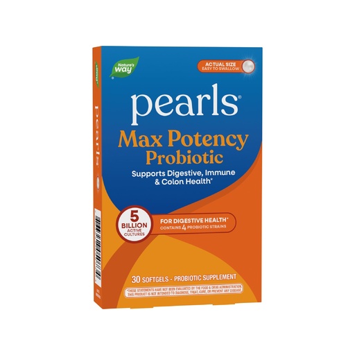 [BRSWIZYEDMBAICDC] Nature's Way Probiotic Pearls Max Potency, 5 Billion Active Cultures, 30 Softgels