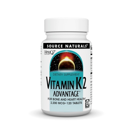 [BRSWKH34AEPA2EIV] Source Naturals Vitamin K2 Advantage, for Bone and Heart Health*, 2200 mcg - 120 Tablets