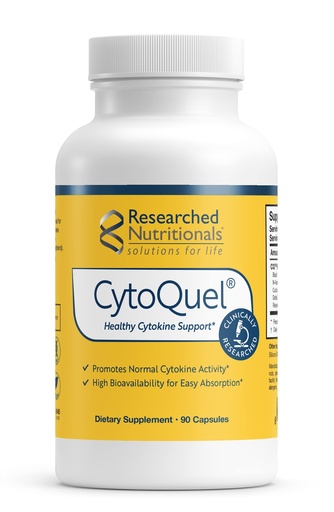 [BRSROYA6AQPBQCYY] Researched Nutritionals CytoQuel - Cytokine Support Supplement - Vegan Formula with CurcuWIN Turmeric, NAC, EGCG, DeltaGold® Tocotrienols & Trans-Resveratrol (90 ct)