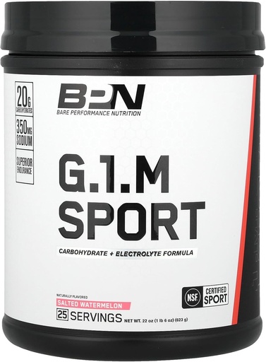[BRSROYDRCQPR4HY2] BAGECMENT NUTRITICCIÓ, BPN G.1.M Go One More Sport, Exercici de combustible final d' entrenament, períodeació superior del Carbohytes Powder, Reducció de la fórmula Fatgue, Salted Watermen, 25