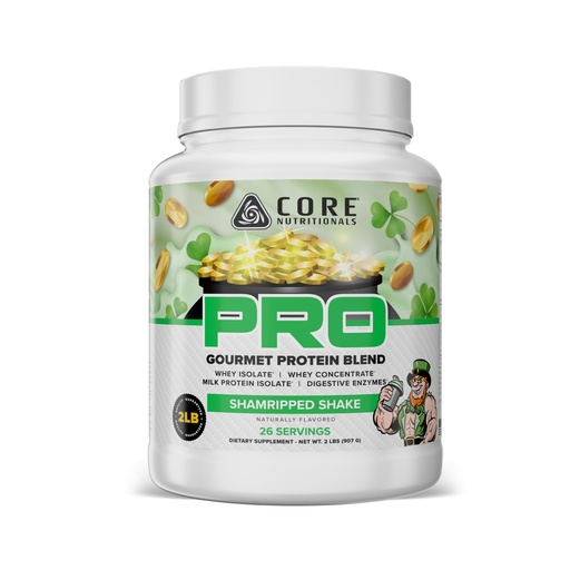 [BRSRGADYBV5BA3D6] Core Nutritionals PRO Gourmet Protein Blend | Whey Protein Blend | with MCTs & Digestive Enzymes | Sustained Release Protein & Recovery Support |26 Servings (Shamripped Shake)