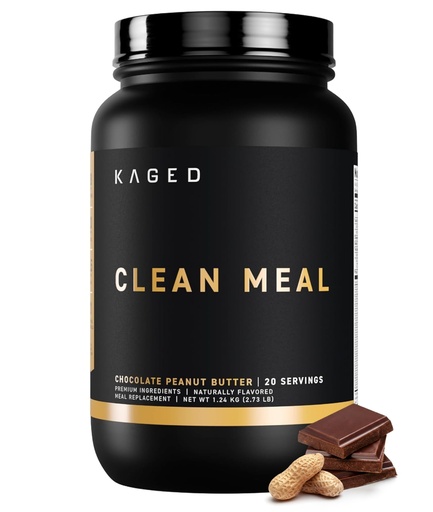 [BRSRMEA2CJ5Q4CLV] Kaged Clean Meal Powder | Chocolate Peanut Butter | Meal Replacement Shake | Whey Protein Isolate | Clean Carbs, MCT Oil Fats, Organic Vitamins and Minerals | Supplements for Men & Women | 20 Servings