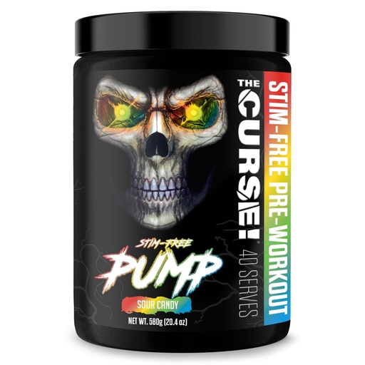 [BRSRAC36OVYAYCDD] JNX SPORTS The Curse! Pump Pre Workout Powder - Stim-Free Pre Workout – Caffeine Free, L-Citrulline,Beta-Alanine & Nitric Oxide Booster (Sour Candy, 40 Servings)