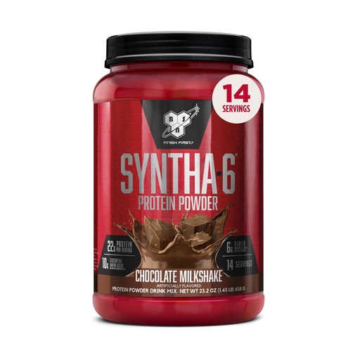 [BRSREFT5O5YAEFI7] BSN SYNTHA-6 Premium Protein Powder with 6g of Fiber, Whey Isolate, Micellar Casein, Milk Protein Isolate, 5g of Fat, Chocolate Milkshake, 14 Servings, 1.45 Pound (Packaging May Vary)
