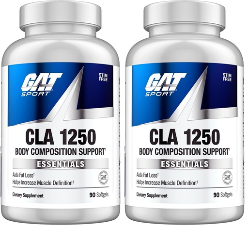 [BRSRGGQZAAIBYYL2] GAT SPORT Essentials Series CLA 1250, 90 Softgel (Pack of 2)
