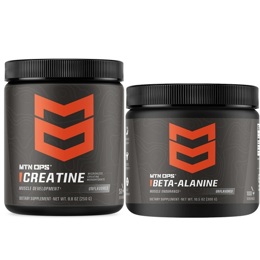 [BRSREYL2BV5GCH3U] MTN OPS Creatine Monohydrate & Beta Alanine Performance Stack – Strength, Power & Muscular Endurance Support – Pre Workout & Training Recovery Bundle