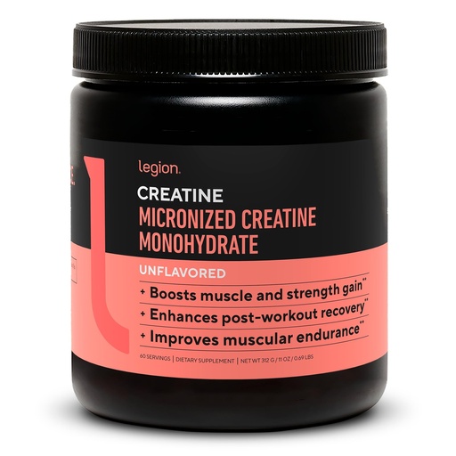 [BRSRAZD5BMFROCDL] LEGION Micronized Creatine Monohydrate Supplement - Clean Creatine Powder for Muscle Gain & Post Workout Recovery - Micronized Creatine Supplement for Maximum Absorption (60 Servings, Unflavored)