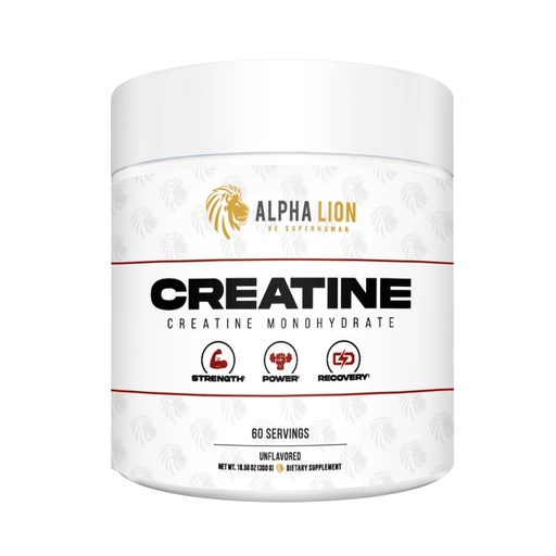 [BRSRA2YKOUPWCA3L] ALPHA LION Creatine Monohydrate Powder, 5000mg Per Serving (5g), Supports Muscle Strength, Power, Athletic Performance, Pure Creatina Monohydrata en Polvo Supplement (60 Servings, Unflavored)
