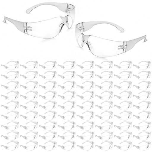 [BRSRGYAFB4BQKA3D] Safety Glasses - 150 Pack Clear Protective Eyewear, Lightweight Design for Work, Lab, and Construction Use, Bulk Eye Protection for Indoor & Outdoor Activities