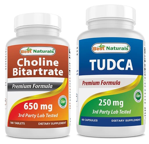 [BRSRMBQPOUFGCYLG] Best Naturals Choline Bitartrate 650 mg & TUDCA 250mg