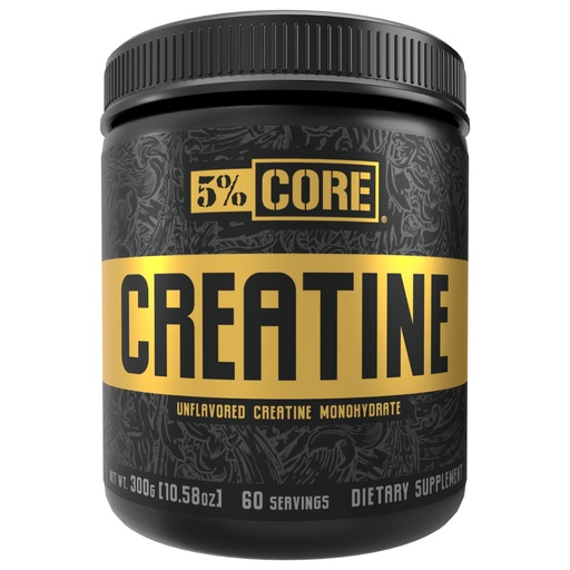 [BRSW2CQPBMCRUHY2] 5% Nutrition Core Creatine | Micronized Creatine Monohydrate Powder | 5G, 5000mg, 60 Servings (Unflavored)