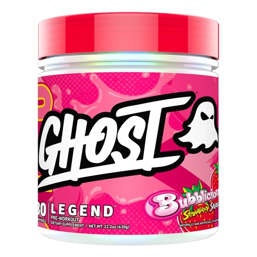 [BRSREEDYC4CQI2T5] GHOST Legend Pre-Workout Powder, Bubblicious Strawberry Splash - 30 Servings – Pre-Workout for Men & Women with Choline, L-Citrulline, & Beta Alanine for Energy & Focus