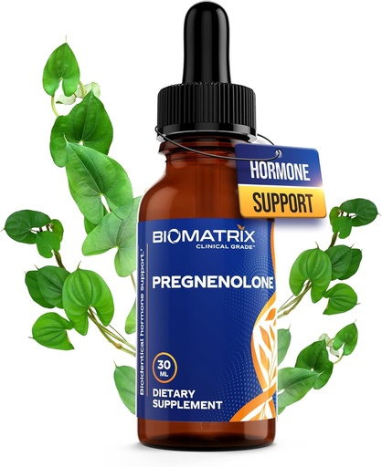 [BRSWIB32OUIW2YL4] BioMatrix Pregnenolone əvvəl, Yaddaş üçün Sublingual Micronized Liquid, Mood, Brain Health | 3X daha yaxşı Absoreksiya (30 ml) - 30-60 Day Supply