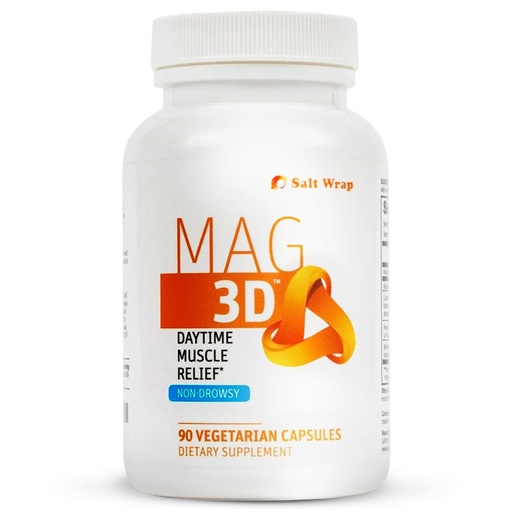[BRSWGGQFCN4GKAL6] SaltWrap Mag 3D – Daytime (Non-Drowsy) Leg Cramp & Muscle Relief Support - Natural Supplement for Muscle and Nerve Health with Turmeric, Alpha Lipoic Acid & Magnesium