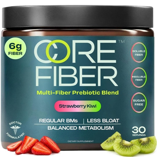 [BRSREBIOPMCQEHTX] Prebiotic Fiber Supplement for Women & Men – 6g Prebiotic Fiber Powder – Daily Blend for Gut Health, Bloating, Regular Digestion & Energy – Soluble & Insoluble, Sugar Free, Strawberry Kiwi, 30 Serving