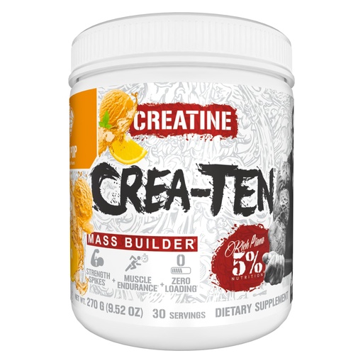 [BRSRMCQ5AAHWMG3F] 5% Nutrition CreaTEN Creatine Complex + Accelerators | Flavored Creatine Powder for Muscle Gain | Max Power, Strength, Endurance, & Recovery (Push Pop)