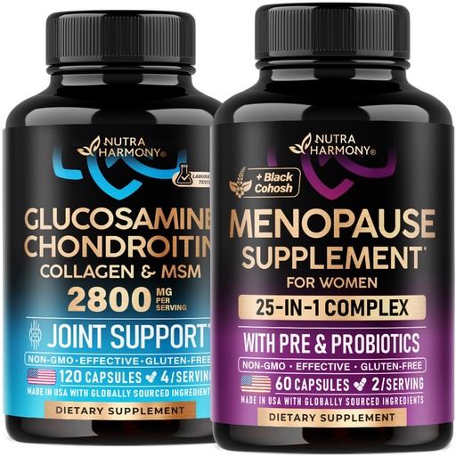 [BRSREEIOCQPQKHTB] NUTRAHARMONY Glucosamine Chondroitin & Menopause Supplement