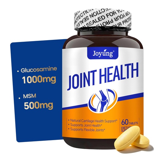 [BRSREBDROZ6AK3TA] Joyung Joint Health Supplement with 1000mg Glucosamine & 500mg MSM - Advanced Cartilage & Bone Support - Includes Vitamin D3, Manganese & Eggshell Membrane - 60 Tablets