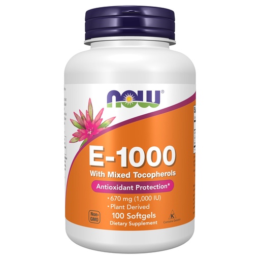 [BRSWIY32BQMB62DY] NOW Foods Supplements, Vitamin E-1,000 IU Mixed Tocopherols, Antioxidant Protection*, 100 Softgels