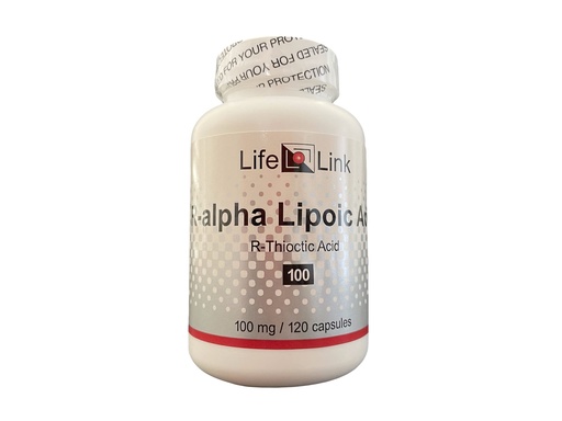 [BRSWYHY5OEHRSD36] LifeLink R-Alpha Lipoic Acid | 100 mg x 120 Capsules | Antioxidant, Neurotransmitter Support | Gluten Free & Non-GMO