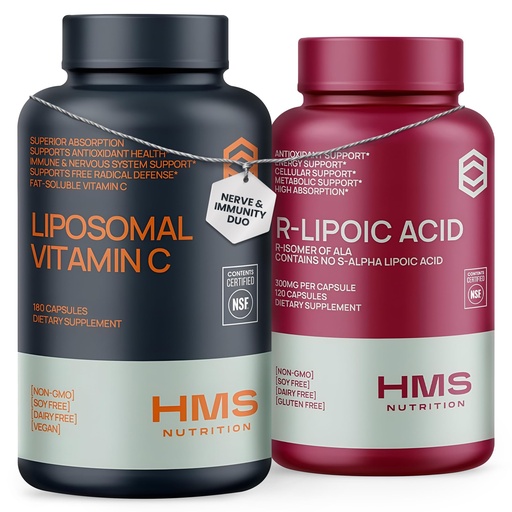 [BRSREAT3PMJQGCDA] HMS Nutrition R-Lipoic 120ct & Liposomal Vitamin C