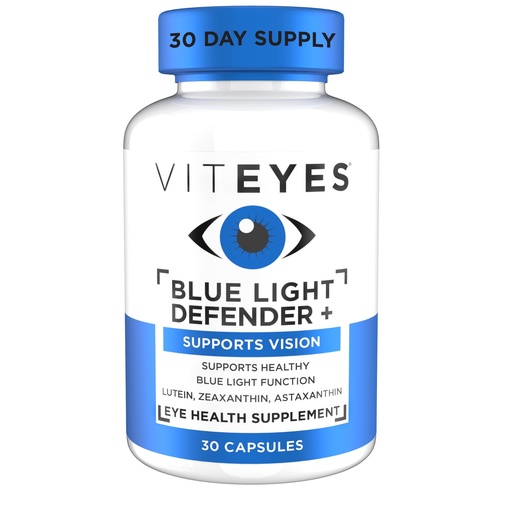 [BRSWGHTQCQNQG2YY] Viteyes Blue Light Defender+ Supplement Capsules, Dietary Safeguard from Harmful Blue Light, 30 Capsules
