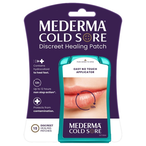 [BRSWYHY7AVYA2DQ4] Mederma Cold Sore Discreet Patch - Hydrocolloid Gel, Relieves Redness & Swelling, Conceals Cold Sores