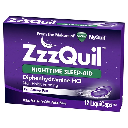 [BRSWIGT2BAEBACY5] Zzzquil Nightime Sleep Ai Size 12ct Zzzquil Nightime Sleep Aid Liquicaps 12ct