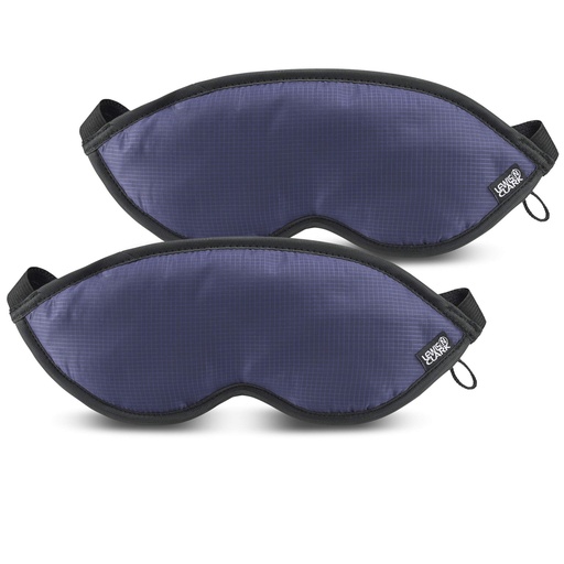 [BRSWIYQFDJ5AYYL4] Lewis N. Clark Comfort Eye Mask + Sleep Aid to Block Light for Travel, Airplane, Hotel, Airport, Insomnia + Headache Relief with Adjustable Straps, 2 Pack, Blue