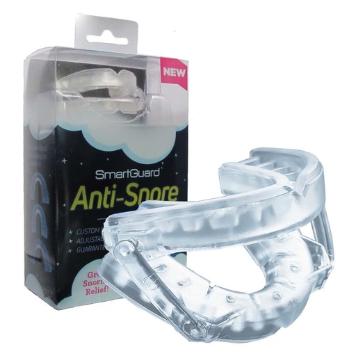 [BRSRMFQOAR6AYYDO] SmartGuard Anti Snore Device. New Customizable Snore Reducing Mouthpiece – Reduce Snoring Aid for Men and Women – Most Comfortable and Adjustable Oral Appliance - Holds Jaw Forward to Open Airway