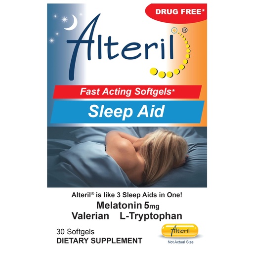 [BRSWGZL6AUBBA3DL] Alteril Natural Sleep Aid Fast Acting Softgels 30ct