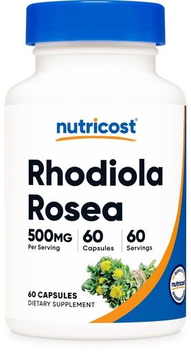 [BRSWG2YKOEBW2H35] Nutricost Rhodiola Rosea 500mg, 60 Vegetarian Capsules - Gluten Free and Non-GMO Rhodiola Rosea Supplement