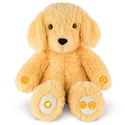[BRSW2AYEAEDR6CI3] BEREST Baby Cry Sensor Sleepy Dog Sleep Soother Sleeping Aid White Noise Infant Stuffed Animal Puppy Dog Toy, Nursery Decor with Night Light, Mom‘s Heartbeat 9 Sounds Therapy for Toddler Crib