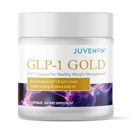 [BRSREZATBZ6WE23U] Juvenon GLP-1 Gold™ – Metabolic Support Supplement with CQR-300® & Eriomin™ – Helps Maintain Healthy Weight, Energy & Nutrient Metabolism – 30 Capsules