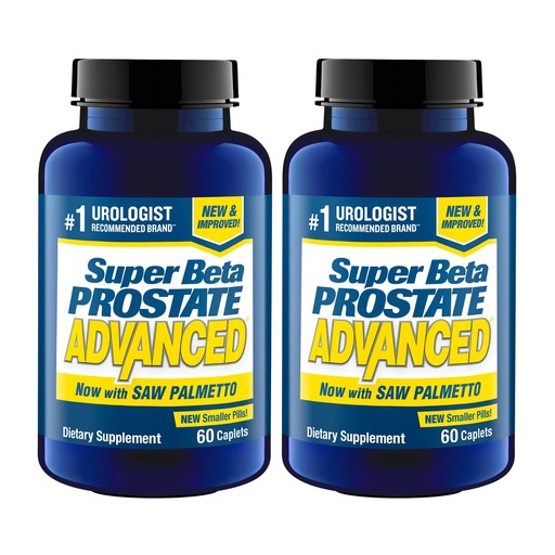 [BRSRACY6DMNQOEIU] SUPER BETA PROSTATE Advanced with Saw Palmetto - Prostate Health Supplements for Men, Bladder & Urinary Support with Beta-sitosterol, Reishi, Saw Palmetto, Vitamin D, Zinc Oxide, Selenium - 120 Count