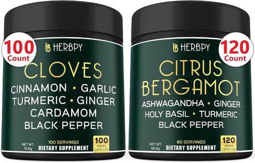 [BRSRABQOCMCROH3O] Bundle 7in1 Cloves Supplement & 6in1 Citrus Bergamot Complex Supplement