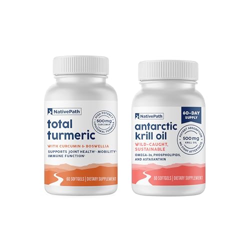 [BRSRGEIROIHRU3A2] NativePath Total Turmeric 60 and Antarctic Krill Oil 60 Bundle