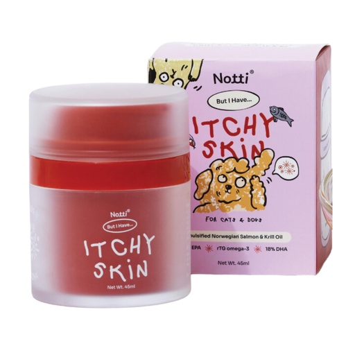 [BRSRABILAF5QEDL3] Notti Itchy Skin Allergy Relief - Omega 3 Fish Oil - Itchy Ears - High Concentration - Norwegian Salmon & Krill Oil Pet Supplement for Cats and Dogs - DHA - Probiotics - Joint