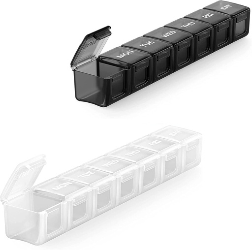 [BRSRMYYNPNYBE33A] 2 Pack Extra Large Pill Organizer, Sukuos Weekly Pill Box, Pill Case, Medicine Organizer for Vitamins, Fish Oils or Supplements