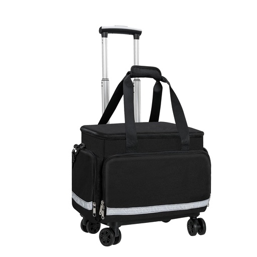[BRSROYAKDMNA2DIU] Medical Bag Rolling Roller Bag Trolley Duffel Nurses EMT CNA RN Empty for First Aid Responder Home Health Care Nursing Student Roll Duffle Bag Carry on Wheels Wheeled Work Physicians Doctor