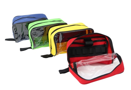 [BRSWKHYQAECRA2DA] Lightning X Products Color Coded First Aid Medical Kit Accessory Pouches - Zippered Bag With Transparent Window - Set of 4 for EMT Trauma Medic Bags