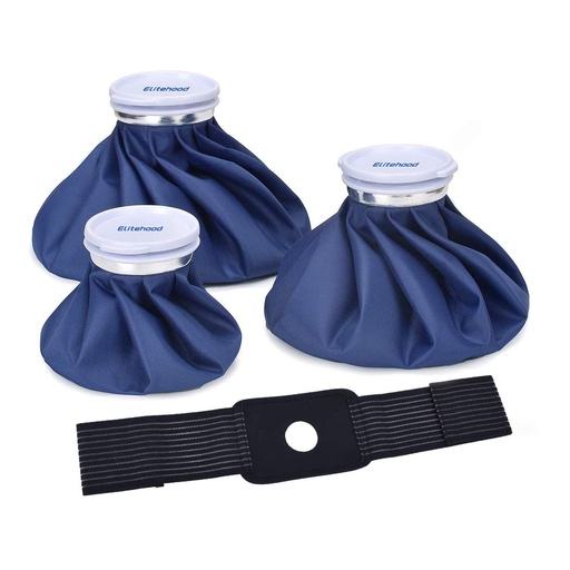 [BRSWGZQ5AEGQO336] elitehood Ice Cold Pack Reusable Ice Bags Hot Water Bag for Injuries, Hot & Cold Therapy and Pain Relief with Elastic Breathable Support Wrap, 4-Pack, 3 Sizes (6"/9"/11"), (for Hot Therapy is 50-60℃)