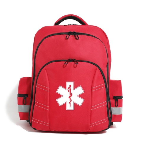 [BRSROCQ2CMIG23D5] Red Medicine Backpack for School Empty First Aid Bag for Trauma Medication Safety Backpack Travel Paramedic Bag EMS EMT for Nurse Responder(bag only)