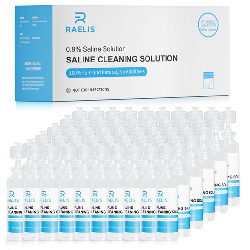 [BRSREGT5BEJQO3LF] Saline Solution, 300ml /10.56 FL OZ Normal Solution for Multiple Household Uses, 5ml Each, 60 per Box