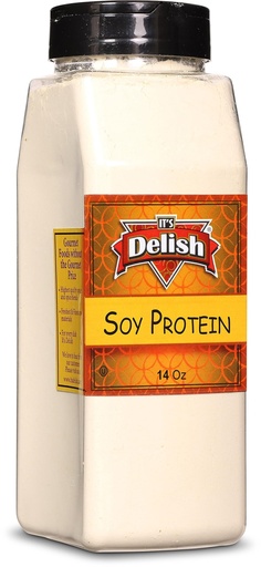 [BRSWGFIQAACG2CI4] It's Delish Soy Protein Powder, 14 OZ Large Jar | Plant-Based Bulk Protein Powder Unflavored for Drinks, Shakes, Meal Replacement | No Sugar Added, Vegan, Gluten & Milk Free, Keto, Kosher