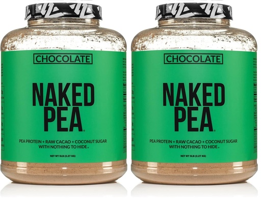 [BRSRGGT2DMPBSCQ3] NAKED Nutrition Chocolate Pea Protein Isolate - 5Lb Bulk, Plant Based, Vegetarian & Vegan Protein. Easy to Digest, Non-GMO, Gluten Free, Lactose Free, Soy Free (Pack of 2)