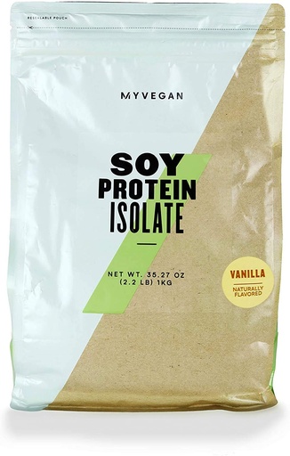 [BRSWYAYNCB4AAHTA] Myprotein® MYVEGAN Soy Protein Isolate Powder, Vanilla Stevia, 2.2 Lb (33 Servings)