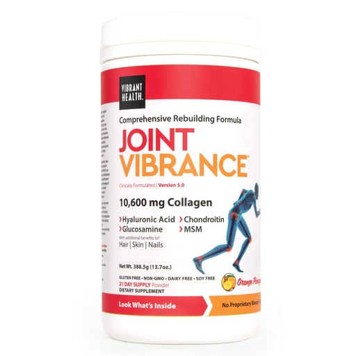 [BRSWIY3ZDMMRC3DO] Vibrant Health, Joint Vibrance, Comprehensive Joint and Cartilage Support, Orange Pineapple, 21 Servings